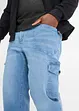 Loose fit 7/8 jeans met comfortband, straight, John Baner JEANSWEAR