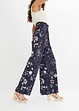 Jersey broek met bloemenprint, bonprix