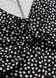 Gedessineerde jersey jurk met drapering in een zachte viscosemix, bonprix