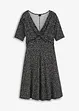Gedessineerde jersey jurk met drapering in een zachte viscosemix, bonprix