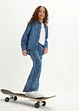 Meisjes jegging, flared, mid waist, bonprix