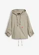 Blouse met capuchon van linnenmix, bonprix