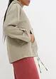 Blouse met capuchon van linnenmix, bonprix