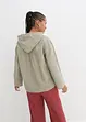 Blouse met capuchon van linnenmix, bonprix