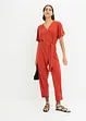 Jersey jumpsuit met structuur en strikceintuur, cropped, bpc bonprix collection