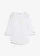 Blouse met lange mouwen en V-hals van vloeiende viscose, bonprix