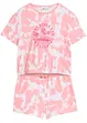 Meisjes T-shirt en short van biologisch katoen (2-dlg. set), bonprix