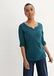 Shirt met knoopsluiting van biologisch katoen, bonprix