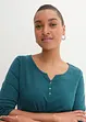 Shirt met knoopsluiting van biologisch katoen, bonprix