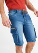 Lange jeans short met cargozakken, regular fit, John Baner JEANSWEAR