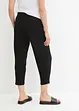 Wijde jersey broek van crêpe, cropped, bonprix