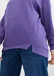 Oversized sweater met splitten van zachte badstof, bonprix