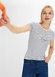 Gestreept shirt met cut-out, bonprix