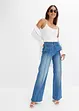 Wide leg jeans met mid waist, bonprix