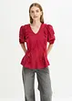 Blouse met volants van soepele viscose, bonprix