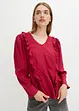 Blouse met volants van soepele viscose, bonprix