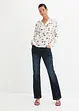 Blouse met een V-hals van soepele viscose, bonprix