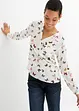 Blouse met een V-hals van soepele viscose, bonprix