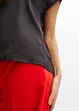 Shirt met satijnen inzet, bonprix