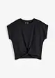 Kort T-shirt met knoopeffect, bonprix