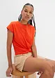 Kort T-shirt met knoopeffect, bonprix