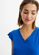 Shirt met kant van viscose, bonprix