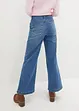 Wide leg mid waist jeans met studs, bonprix