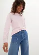 Wide leg mid waist jeans met studs, bonprix