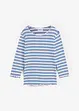 Geribd shirt met schulprandjes, 3/4 mouw, bonprix