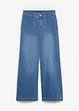 Wide leg mid waist jeans met studs, bonprix