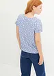 Gedessineerd T-shirt met strikkoordjes, bonprix