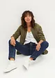 Mid waist stretch jeans, straight, bonprix