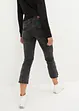 Mid waist cropped jeans, straight, bonprix
