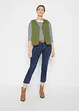 Mid waist cropped jeans, straight, bonprix