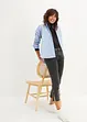 Mid waist cropped jeans, straight, bonprix