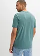 Henley shirt, korte mouw (set van 2) van biologisch katoen, bonprix