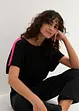 T-shirt met neonstrepen van biologisch katoen, bonprix