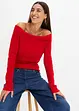 Geribde off shoulder trui, bonprix