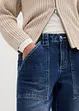 Cargo jeans met mid waist, bonprix