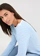 Gestreepte longsleeve met boothals, bonprix