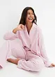 Geweven pyjama van flanel met cadeauzakje en slaapmasker (3-dlg. set), bonprix