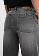 Wide leg stretch jeans met mid waist, bonprix