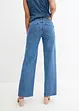 Wide jeans met mid waist en splitten, bonprix