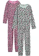 Meisjes pyjama met biologisch katoen (4-dlg. set), bonprix