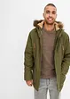 Parka met capuchon met imitatiebont, bonprix