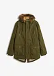 Parka met capuchon met imitatiebont, bonprix