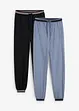 Sweatpants met boordjes (set van 2), bonprix