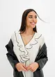 Chiffon blouse met volants, bonprix