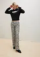 Wide leg broek met slangenprint, bonprix