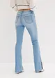 Flared jeans met mid waist en stretch, bonprix